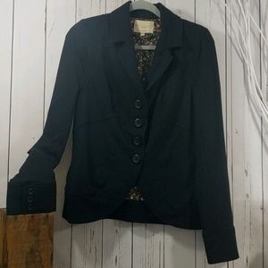 Anthropologie Sanctuary Fitted Black Blazer